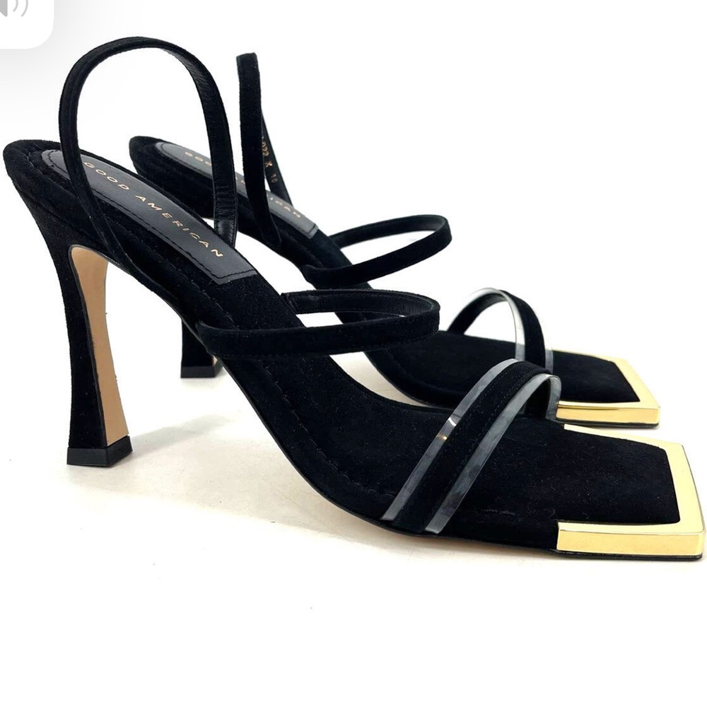 Good American Black Sandals with Silver Accents - Picture 6 of 8